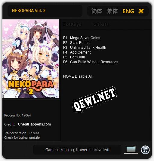 NEKOPARA Vol. 2: Трейнер +6 [v1.4]