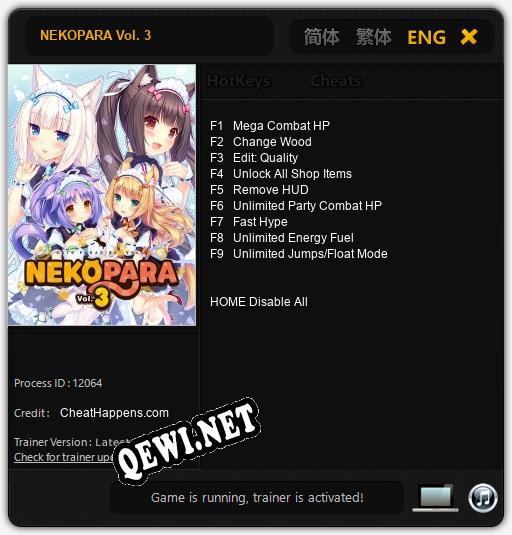 Трейнер для NEKOPARA Vol. 3 [v1.0.4]