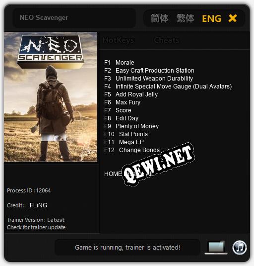 Трейнер для NEO Scavenger [v1.0.9]