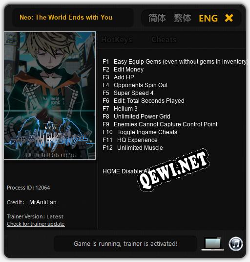 Neo: The World Ends with You: ТРЕЙНЕР И ЧИТЫ (V1.0.10)