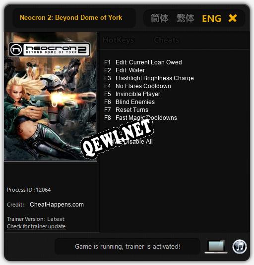 Neocron 2: Beyond Dome of York: ТРЕЙНЕР И ЧИТЫ (V1.0.85)