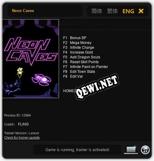 Neon Caves: Трейнер +9 [v1.5]