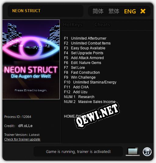 Трейнер для NEON STRUCT [v1.0.5]