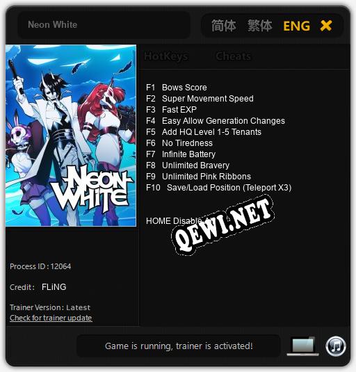 Neon White: ТРЕЙНЕР И ЧИТЫ (V1.0.21)