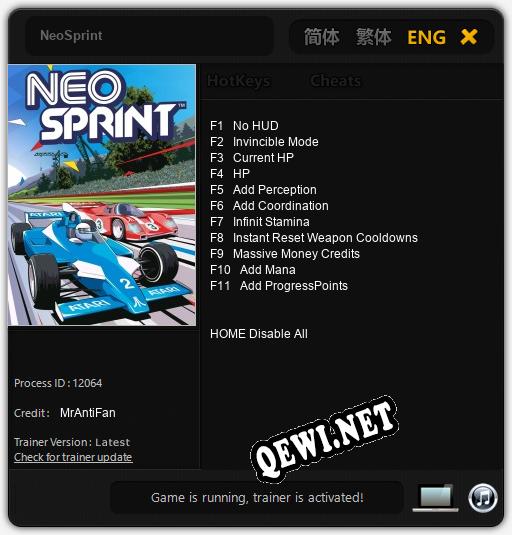 NeoSprint: ТРЕЙНЕР И ЧИТЫ (V1.0.70)