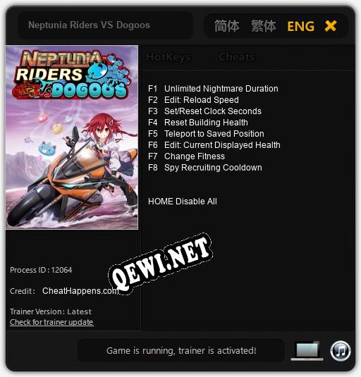 Neptunia Riders VS Dogoos: Читы, Трейнер +8 [CheatHappens.com]