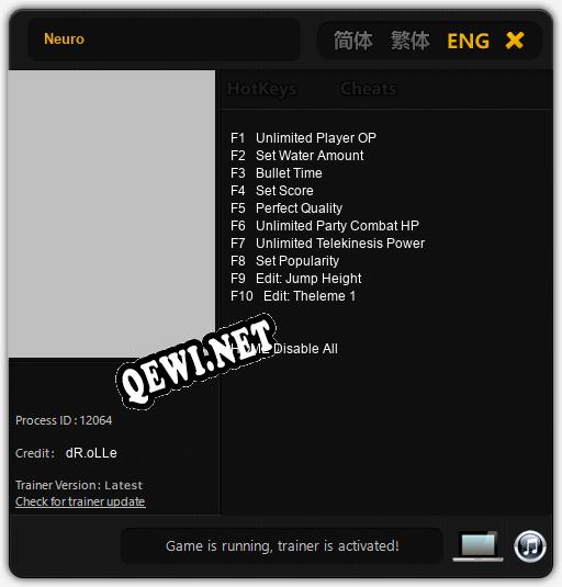 Neuro: ТРЕЙНЕР И ЧИТЫ (V1.0.79)