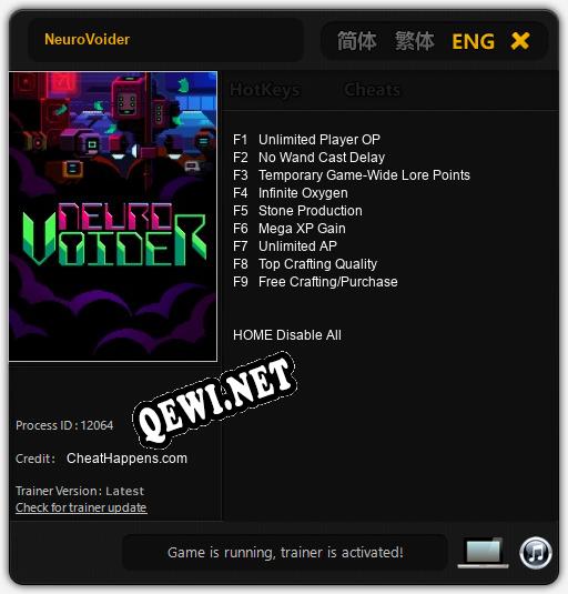 Трейнер для NeuroVoider [v1.0.1]