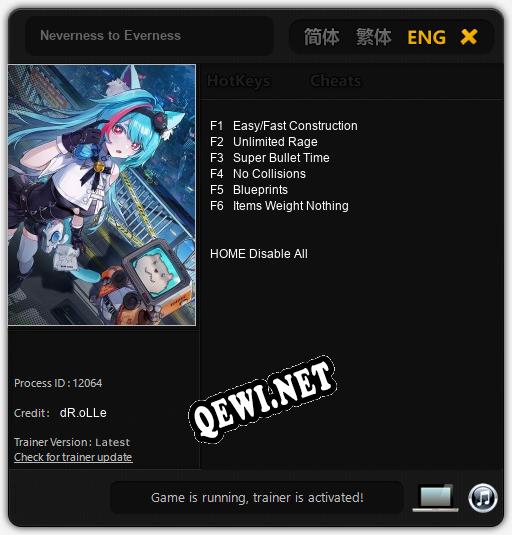 Neverness to Everness: ТРЕЙНЕР И ЧИТЫ (V1.0.26)