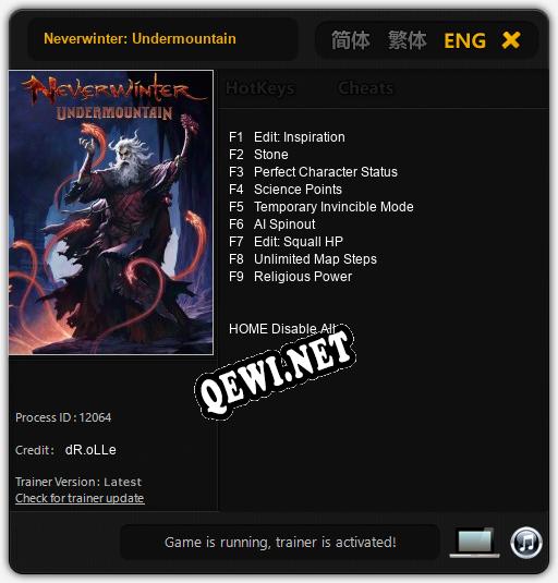 Neverwinter: Undermountain: ТРЕЙНЕР И ЧИТЫ (V1.0.28)