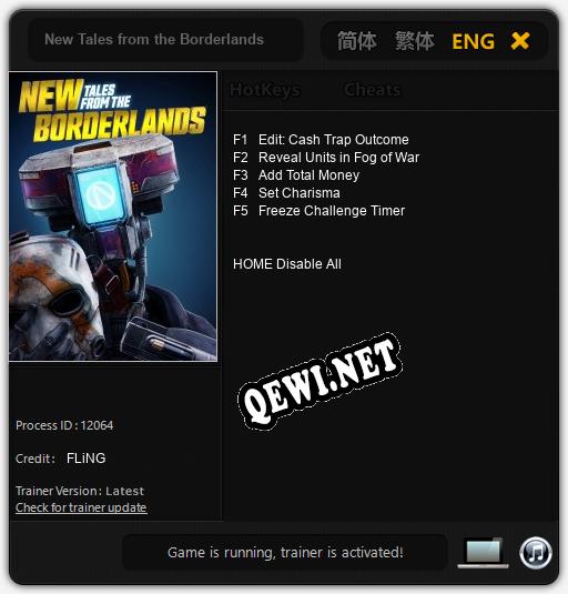 Трейнер для New Tales from the Borderlands [v1.0.7]