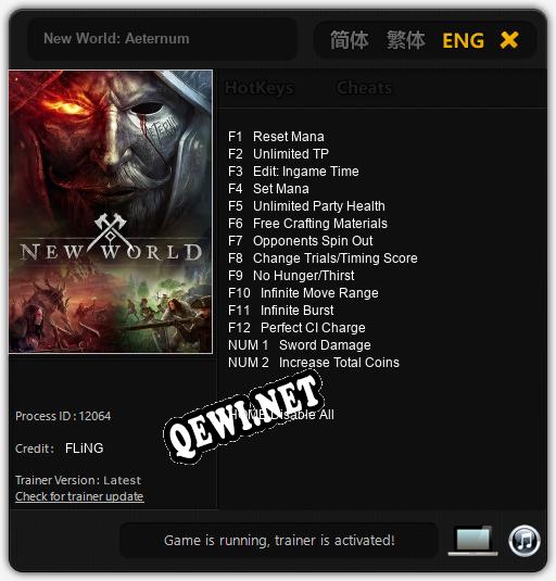 New World: Aeternum: Трейнер +14 [v1.8]