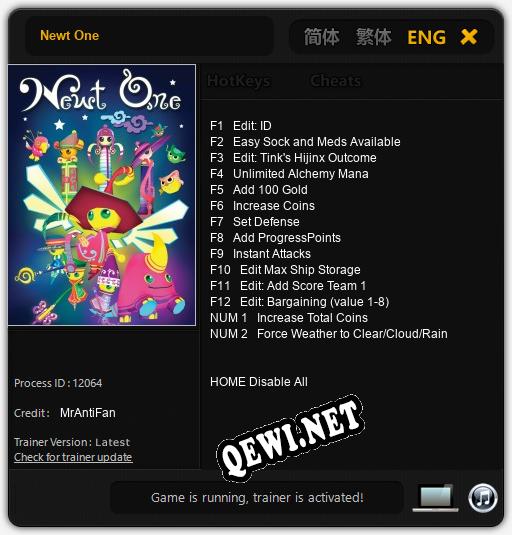 Newt One: Читы, Трейнер +14 [MrAntiFan]