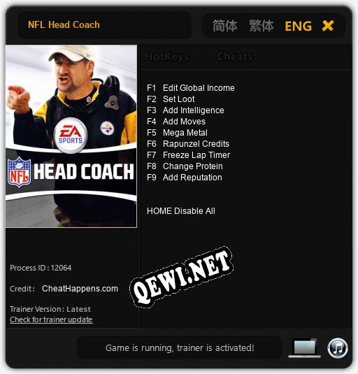 Трейнер для NFL Head Coach [v1.0.1]