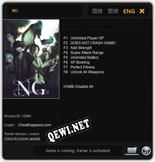 Трейнер для NG [v1.0.7]