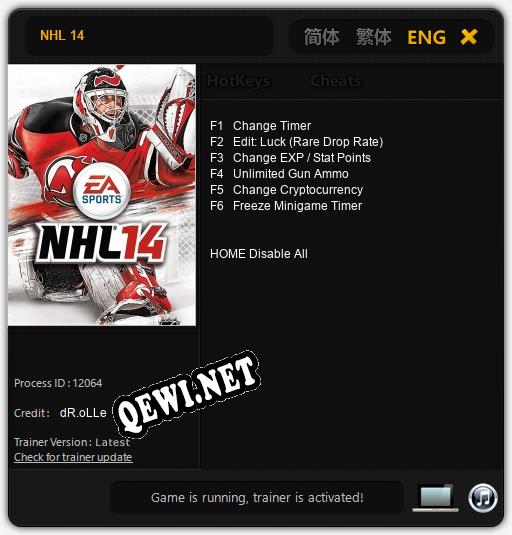NHL 14: ТРЕЙНЕР И ЧИТЫ (V1.0.93)