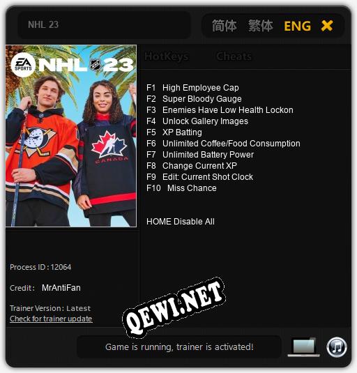 NHL 23: Трейнер +10 [v1.5]