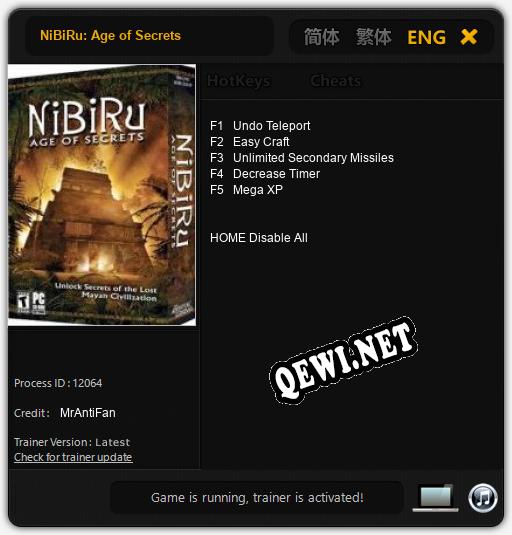 NiBiRu: Age of Secrets: Трейнер +5 [v1.1]