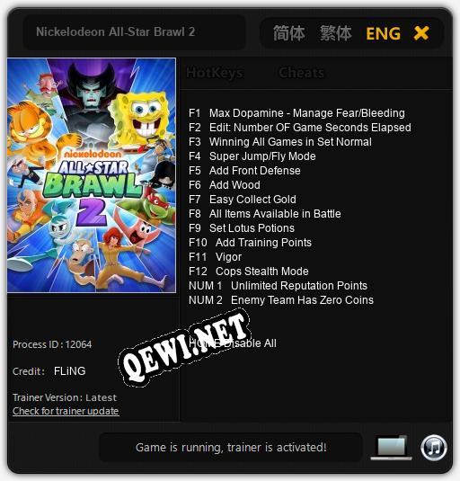 Nickelodeon All-Star Brawl 2: ТРЕЙНЕР И ЧИТЫ (V1.0.17)