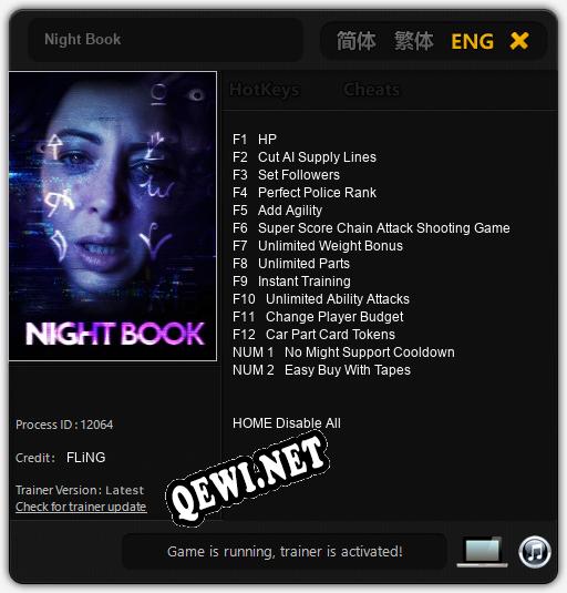 Night Book: Читы, Трейнер +14 [FLiNG]