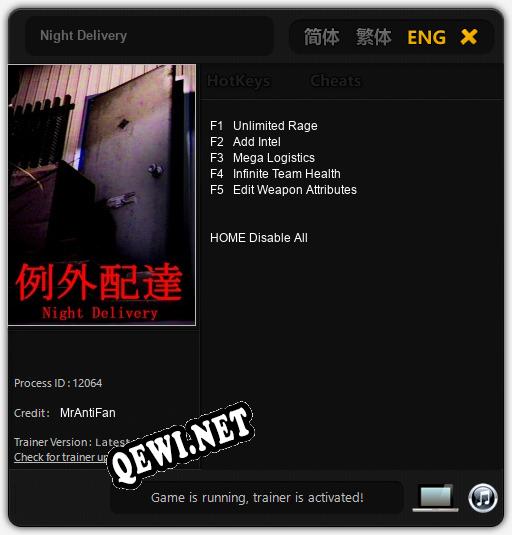 Night Delivery: Читы, Трейнер +5 [MrAntiFan]