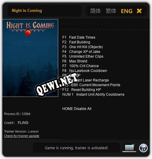 Night is Coming: Читы, Трейнер +13 [FLiNG]
