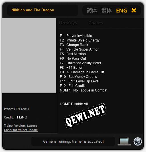 Nikitich and The Dragon: Трейнер +13 [v1.3]