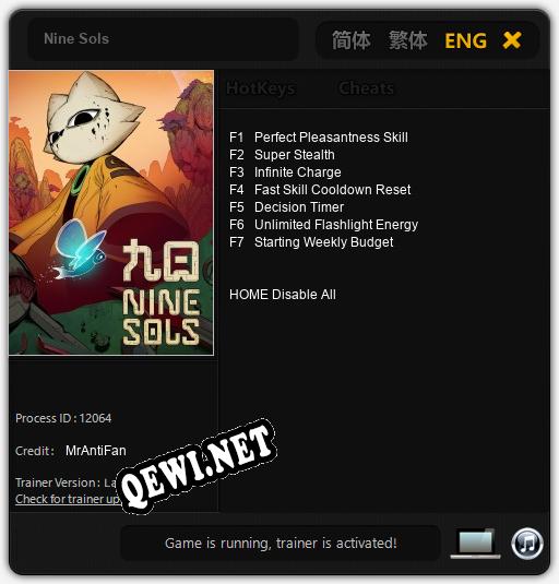 Трейнер для Nine Sols [v1.0.1]