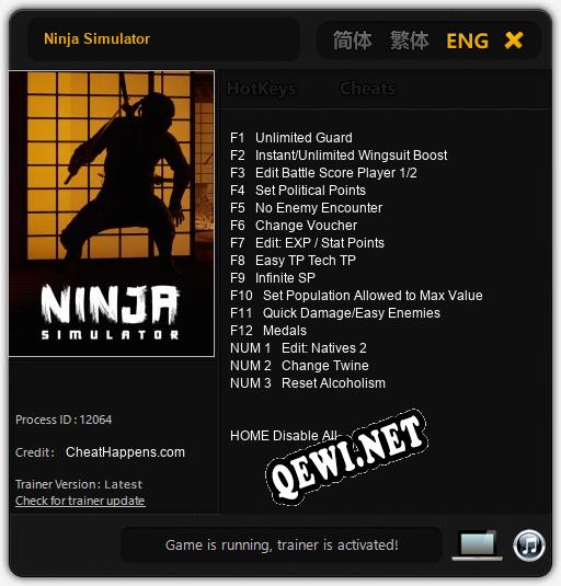 Ninja Simulator: ТРЕЙНЕР И ЧИТЫ (V1.0.14)