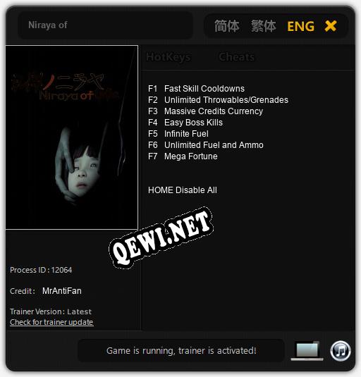 Трейнер для Niraya of [v1.0.3]
