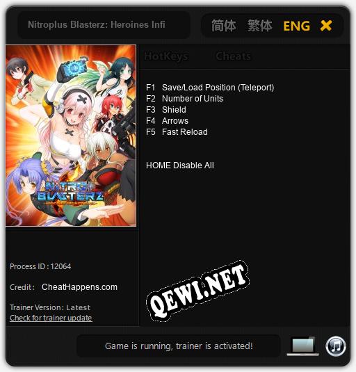 Nitroplus Blasterz: Heroines Infinite Duel: Читы, Трейнер +5 [CheatHappens.com]