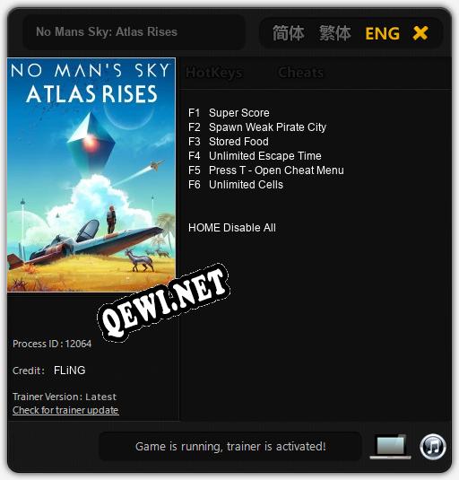 Трейнер для No Mans Sky: Atlas Rises [v1.0.6]