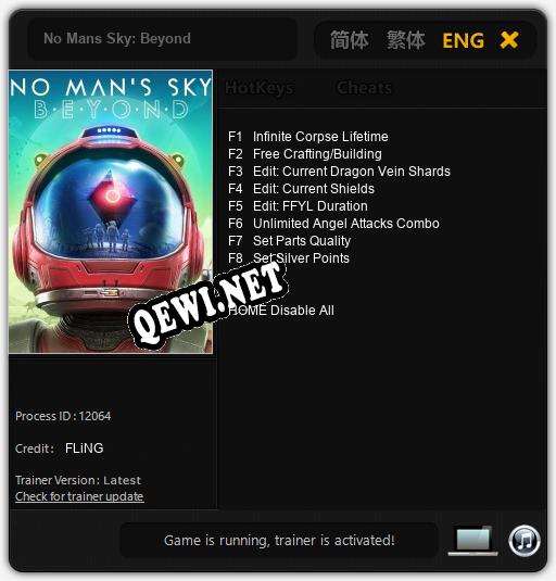 Трейнер для No Mans Sky: Beyond [v1.0.2]