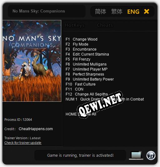 No Mans Sky: Companions: Читы, Трейнер +13 [CheatHappens.com]