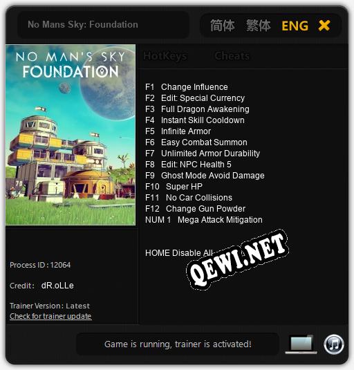 No Mans Sky: Foundation: Трейнер +13 [v1.3]