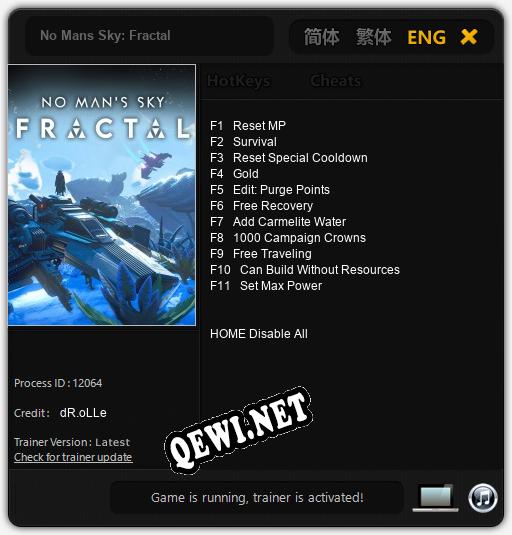 No Mans Sky: Fractal: ТРЕЙНЕР И ЧИТЫ (V1.0.98)