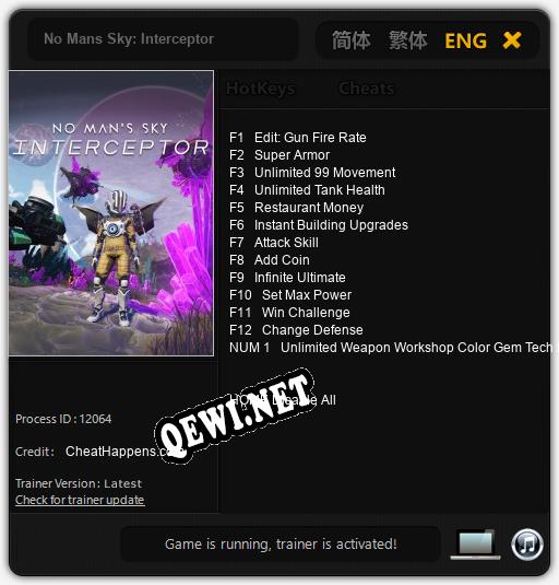 No Mans Sky: Interceptor: Читы, Трейнер +13 [CheatHappens.com]