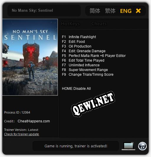 No Mans Sky: Sentinel: Трейнер +9 [v1.5]