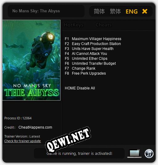 No Mans Sky: The Abyss: ТРЕЙНЕР И ЧИТЫ (V1.0.67)