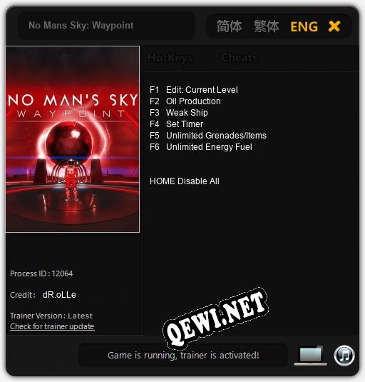 No Mans Sky: Waypoint: Читы, Трейнер +6 [dR.oLLe]