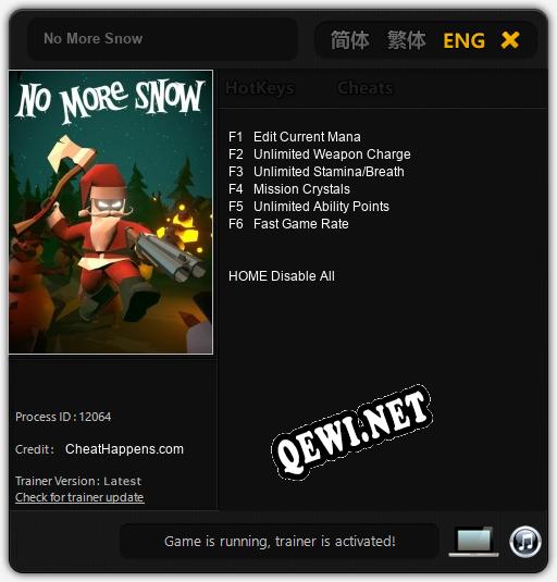 Трейнер для No More Snow [v1.0.5]