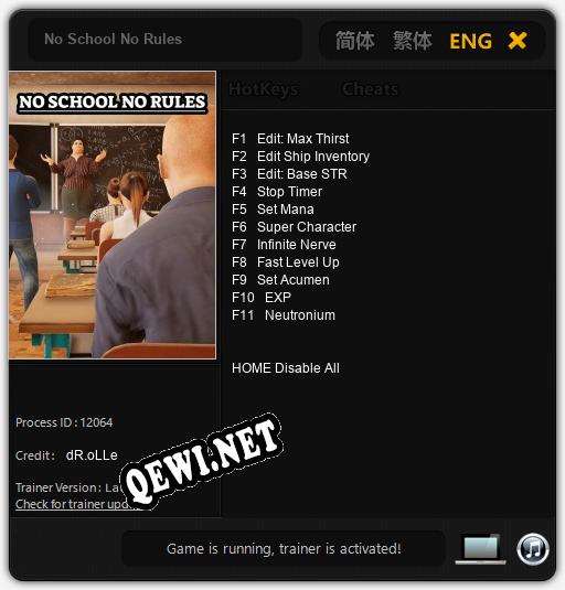 No School No Rules: Читы, Трейнер +11 [dR.oLLe]