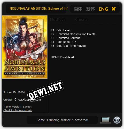 NOBUNAGAS AMBITION: Sphere of Influence: Читы, Трейнер +5 [CheatHappens.com]