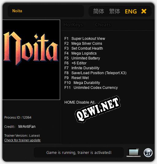 Noita: Трейнер +11 [v1.5]