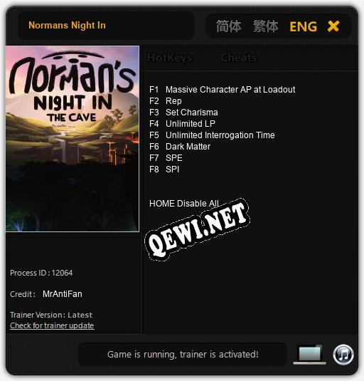 Трейнер для Normans Night In [v1.0.7]