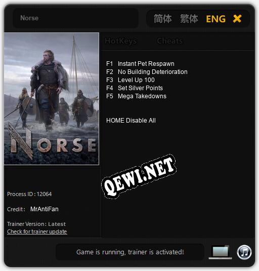 Трейнер для Norse [v1.0.4]