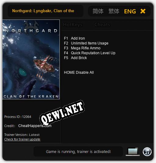 Трейнер для Northgard: Lyngbakr, Clan of the Kraken [v1.0.8]