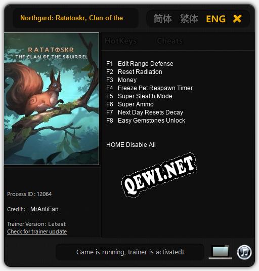 Northgard: Ratatoskr, Clan of the Squirrel: Читы, Трейнер +8 [MrAntiFan]