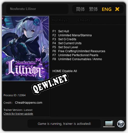 Nosferatu Lilinor: ТРЕЙНЕР И ЧИТЫ (V1.0.75)