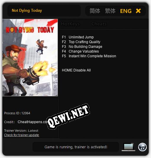 Not Dying Today: ТРЕЙНЕР И ЧИТЫ (V1.0.25)